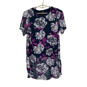 NEW Alfani Women's Berry Bliss Short Sleeve Floral-Print Tunic 0X